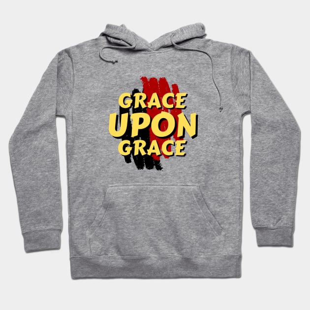 Grace Upon Grace | Christian Typography Hoodie by All Things Gospel